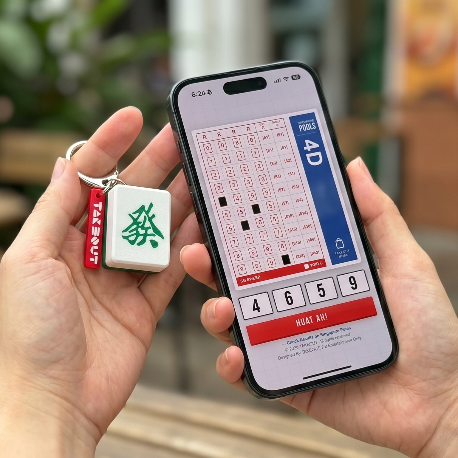NFC Keyring <br> Huat! Mahjong (4D Lucky Draw)
