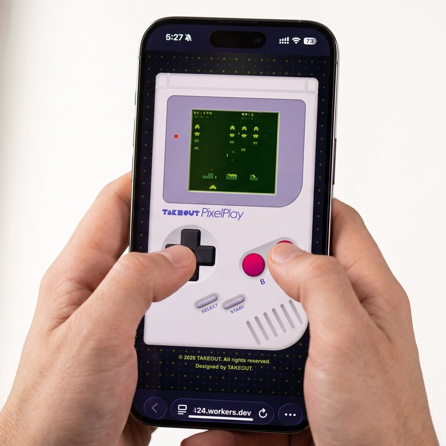 PixelPlay NFC Keychain <br> 4-in-1 Retro Arcade