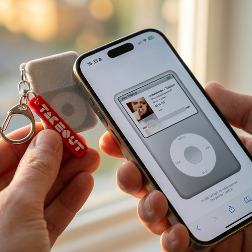 RetroPlay NFC Keyring <br> Tap to Play Curated Music